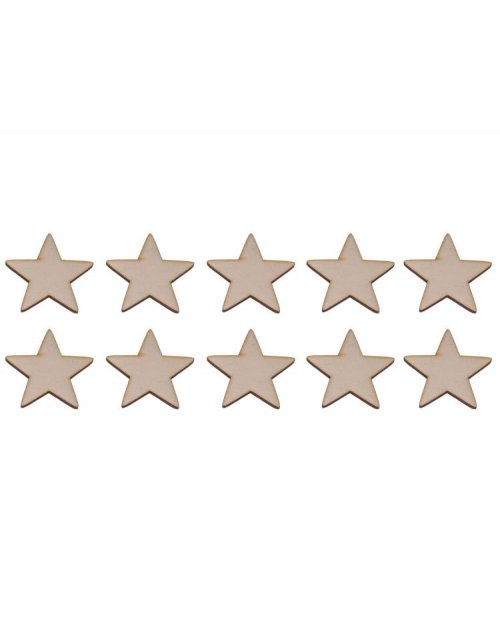Dekorační sada 10KS HVĚZDIČEK 5x5 cm