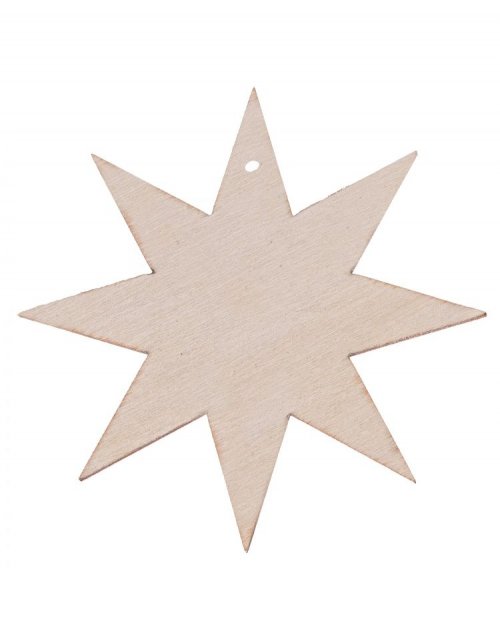 Dřevěná dekorace HVĚZDA 7x7 cm