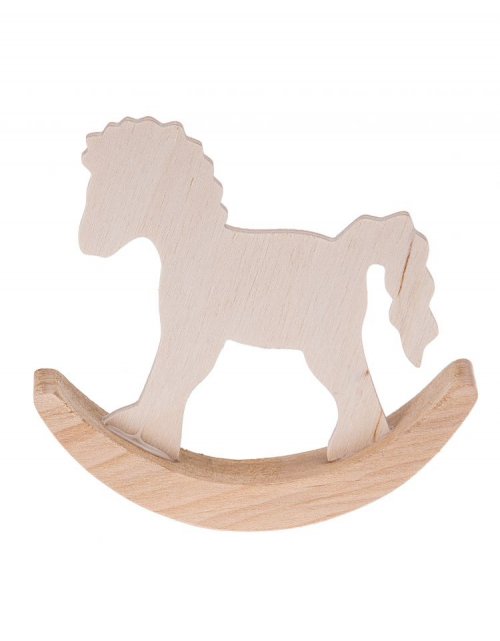 Dřevěná dekorace KONÍK na podstavci 9 cm