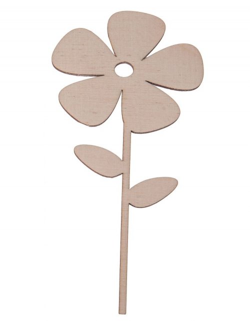 Dřevěná dekorace KVĚTINA 7, 14x7 cm