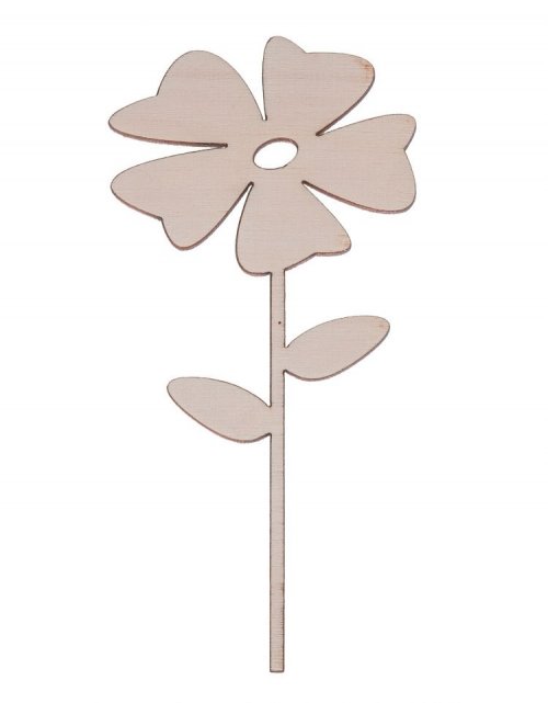 Dřevěná dekorace KVĚTINA 9, 14x6 cm