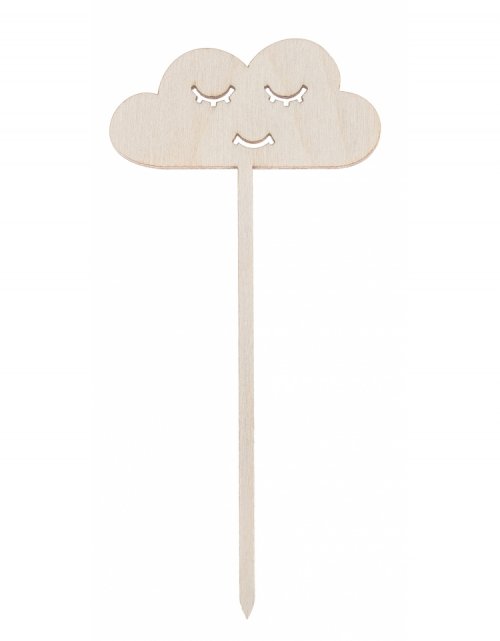 Dřevěná zapichovací ozdoba VESELÝ MRÁČEK 13x6 cm