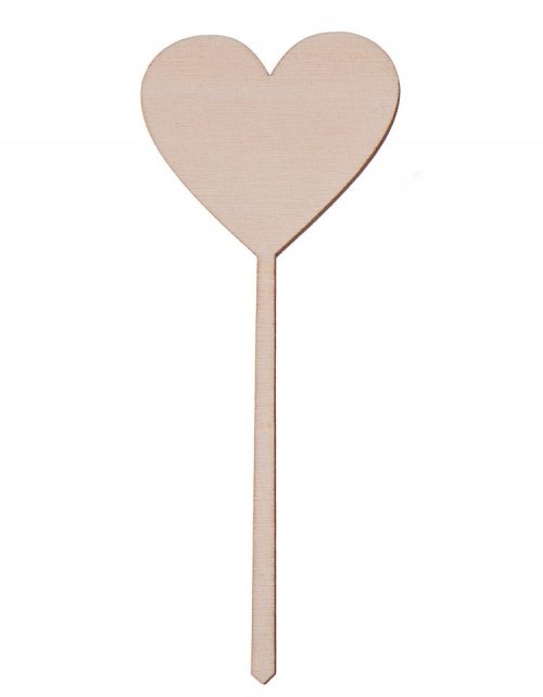 Dřevěná zapichovací ozdoba SRDÍČKO 14x5 cm