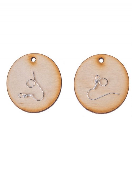 Dřevěné náušnice ELIPSY 4,5 cm