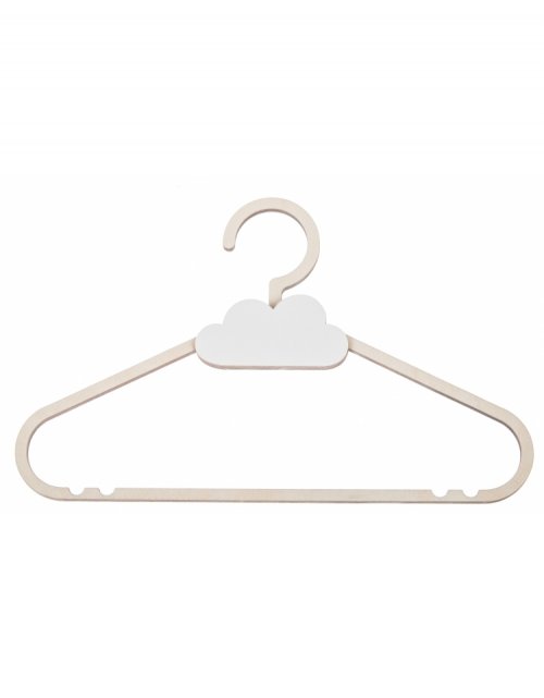 Dřevěné ramínko na šaty BÍLÝ MRÁČEK 35x17 cm