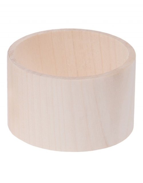 Dřevěný náramek plochý ø8x5 cm, lipové dřevo