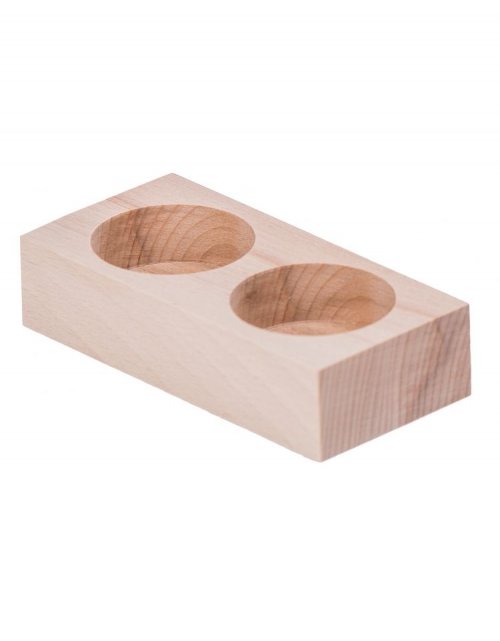 Dřevěný svícen 11x5x2 cm, bukové dřevo