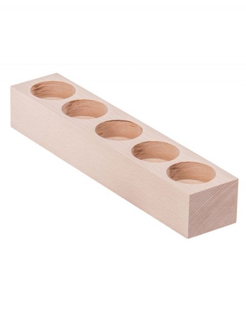 Dřevěný svícen 25x5x3 cm, bukové dřevo