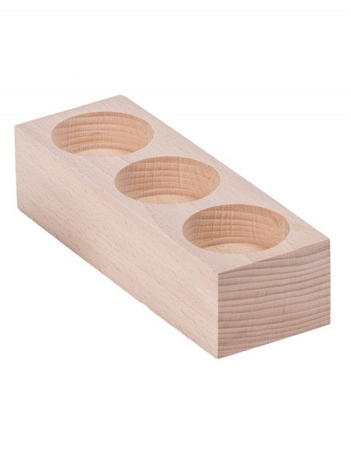 Dřevěný svícen 5x15x3 cm, bukové dřevo