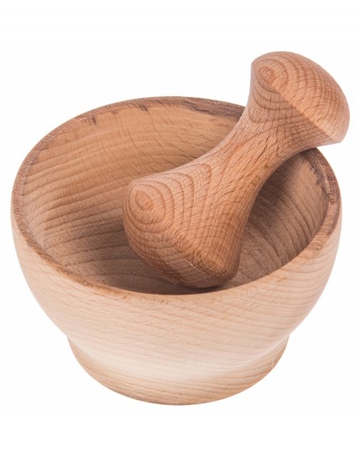 Kuchyňský hmoždíř miska + tlouček, bukové dřevo