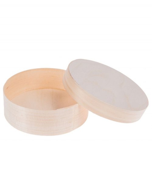 Kulatá dřevěná krabička s víčkem