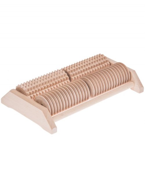 Masážní strojek na chodidla 4-válečkový HROTY + DRÁŽKY