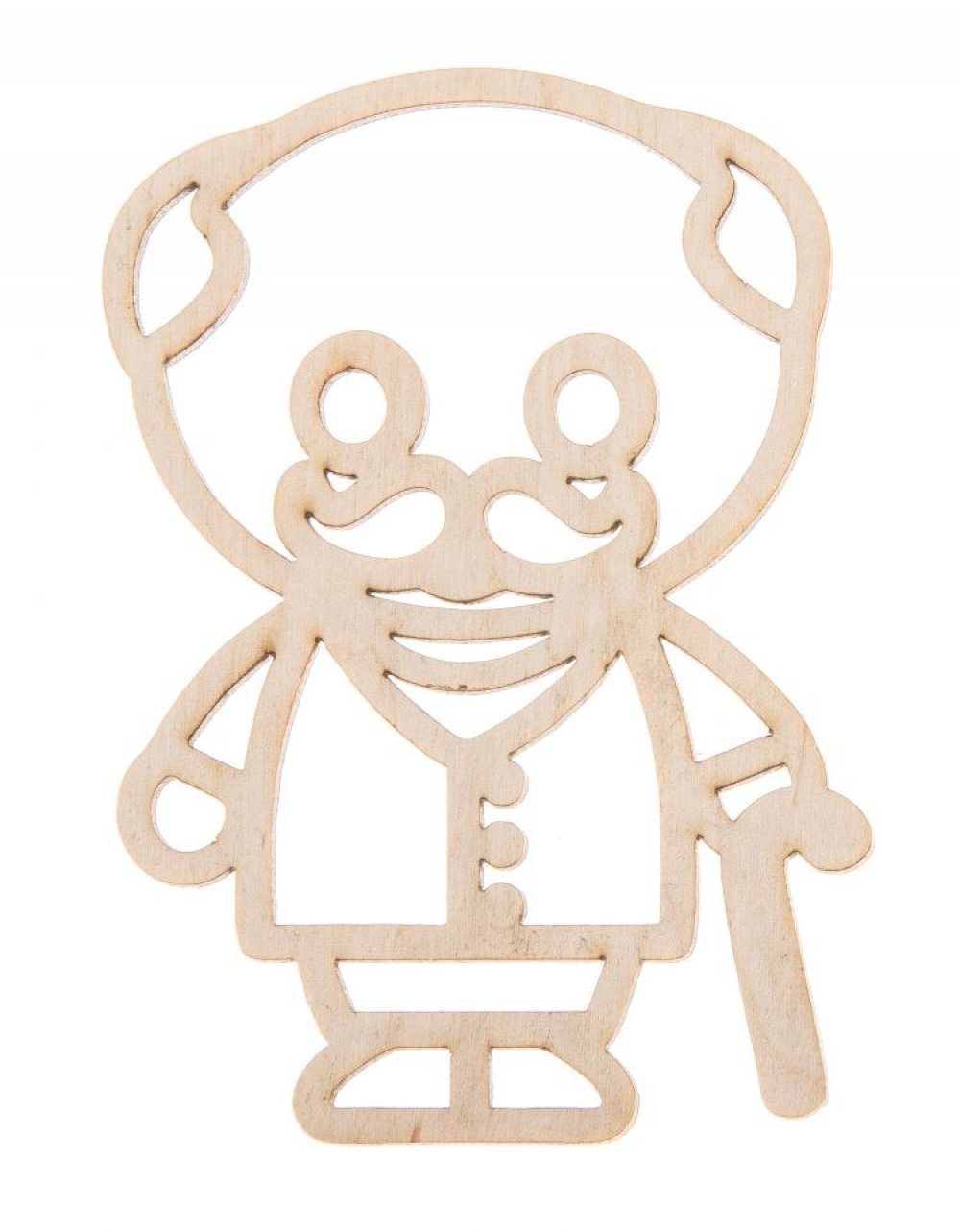 Dřevěná dekorace DĚDA 7x10 cm