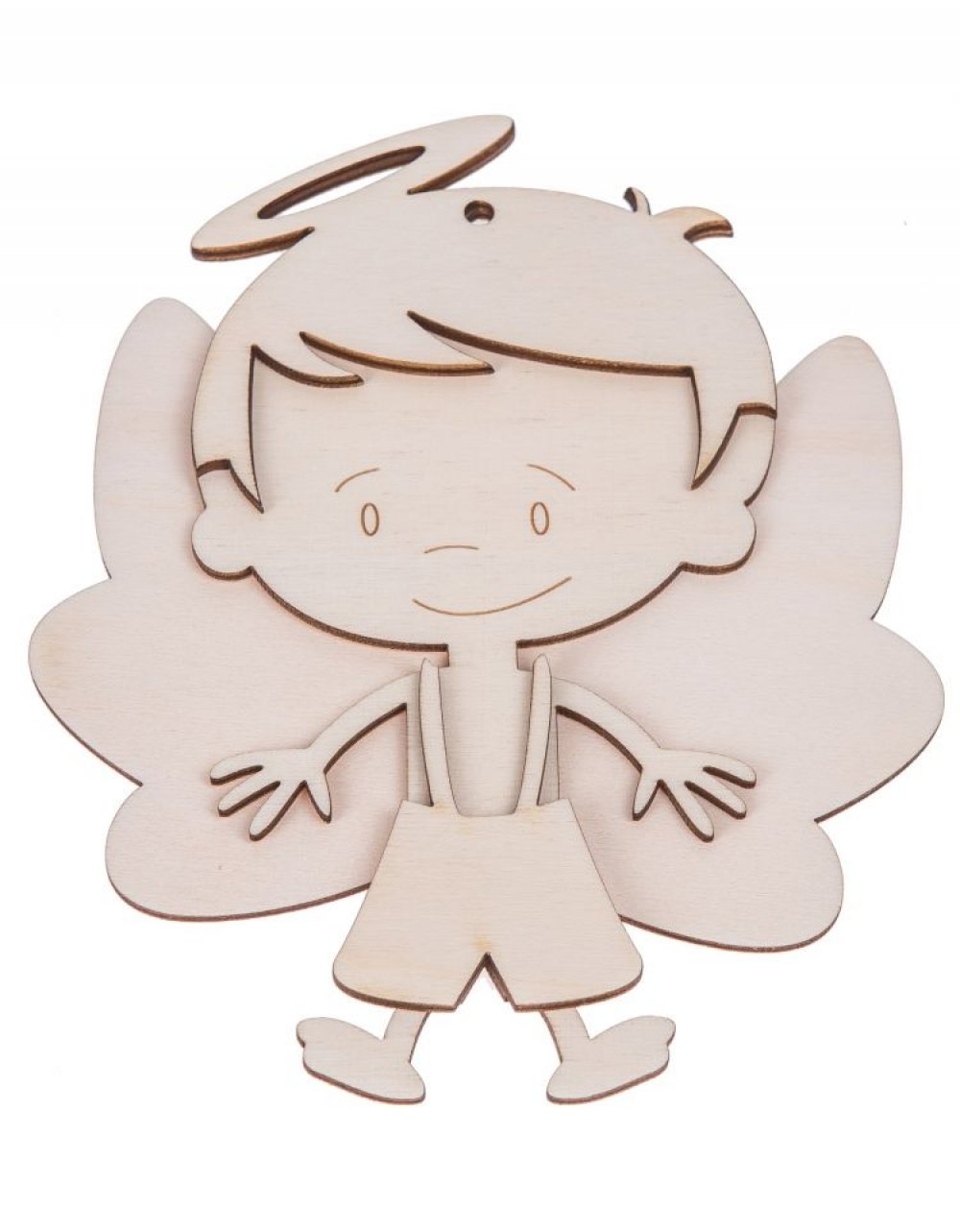 Dřevěná dekorace KLUK ANDÍLEK 15x17 cm