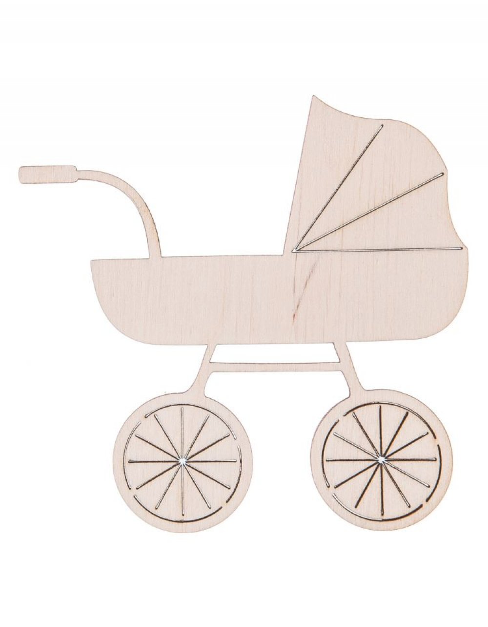 Dřevěná dekorace KOČÁREK 10x10 cm