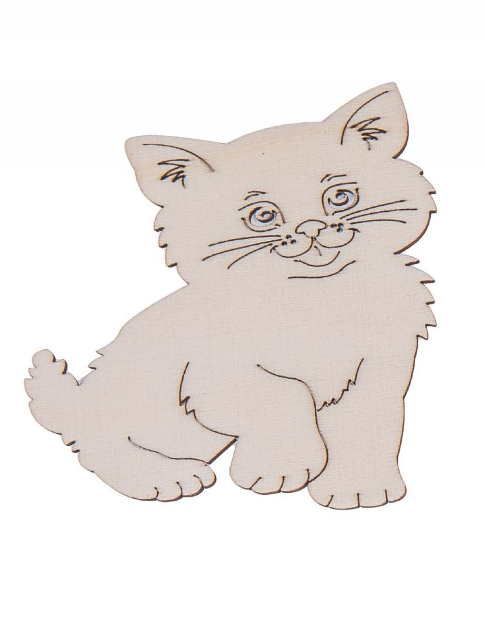Dřevěná dekorace KOČIČKA 10x10 cm