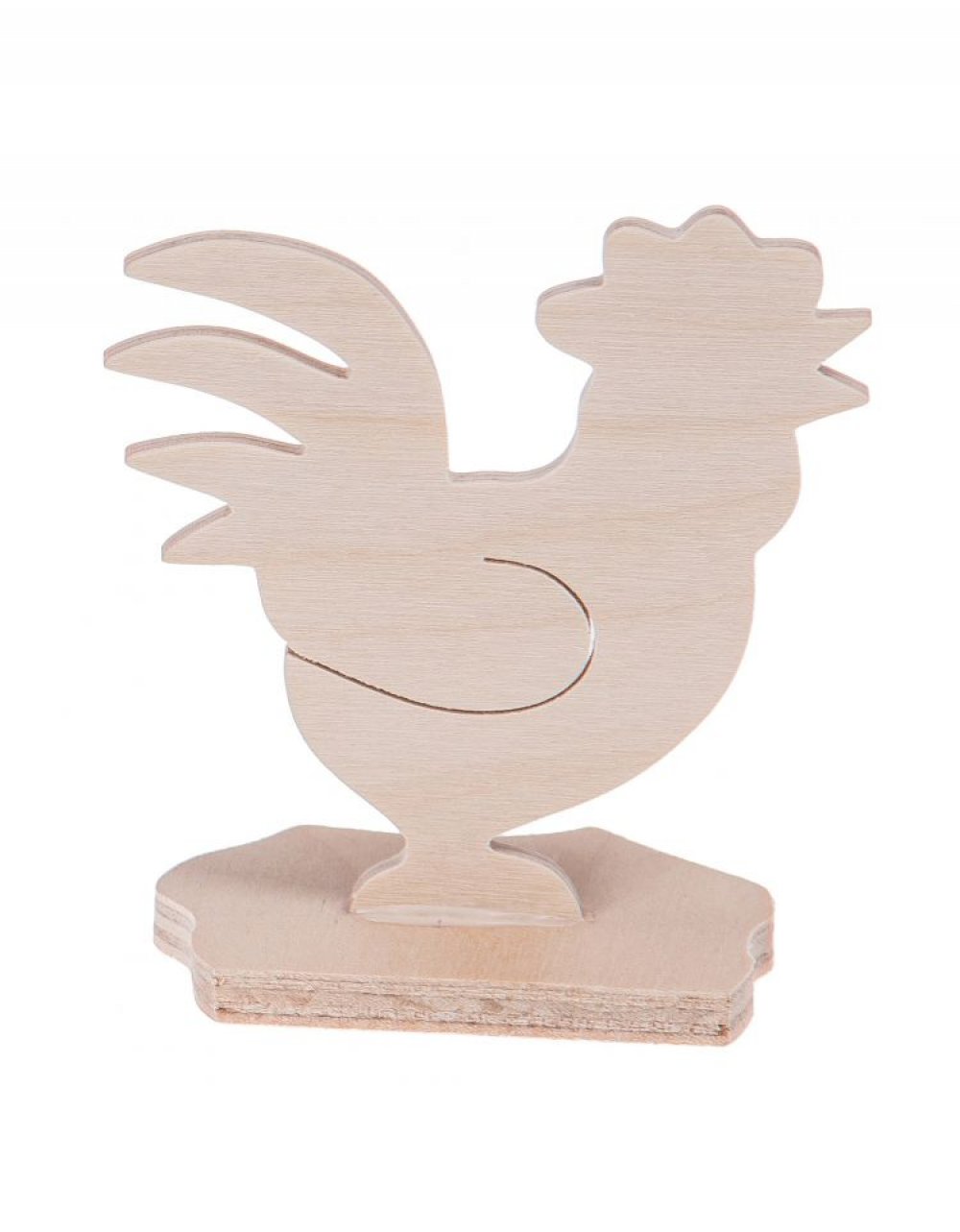 Dřevěná dekorace KOHOUTEK 7,5 cm