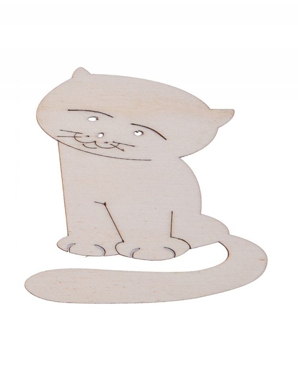 Dřevěná dekorace KOTĚ 10x10 cm