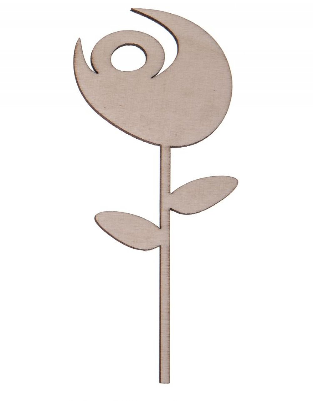 Dřevěná dekorace KVĚTINA 3, 14x6 cm