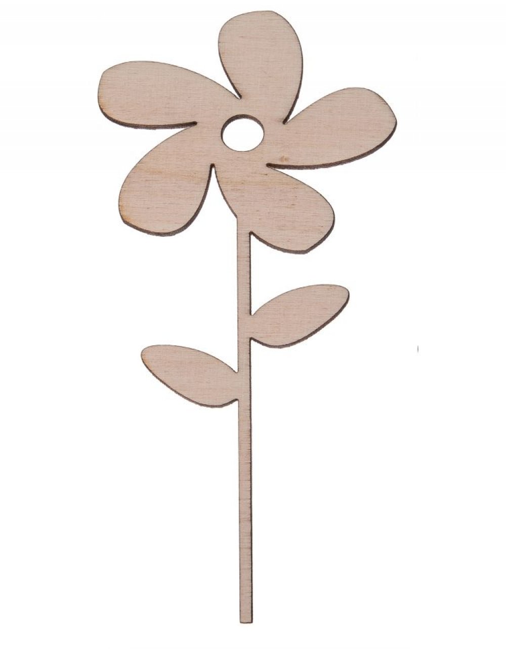 Dřevěná dekorace KVĚTINA 6, 15x7 cm