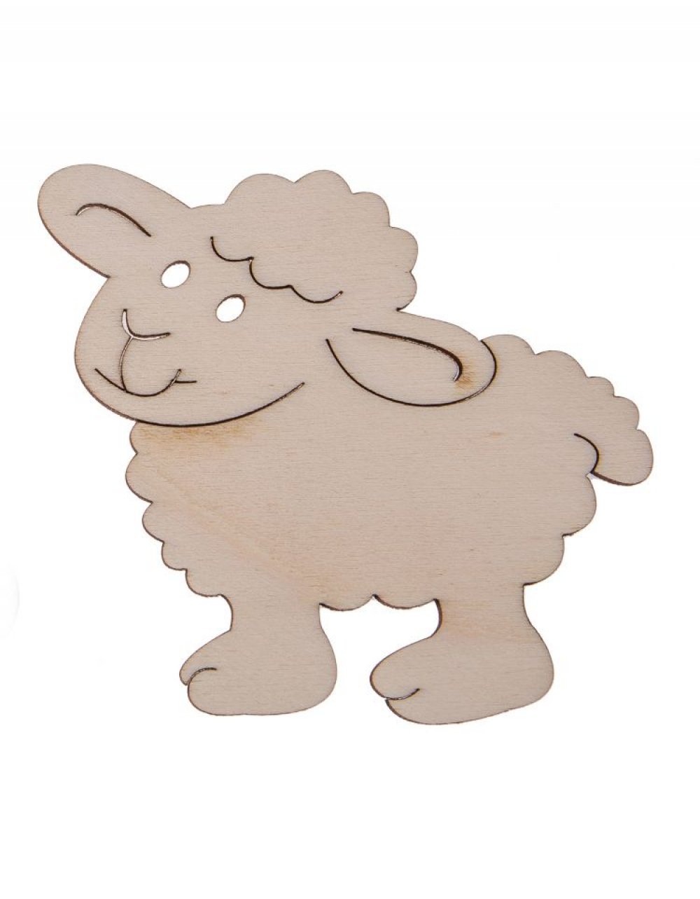 Dřevěná dekorace OVEČKA 10x10 cm