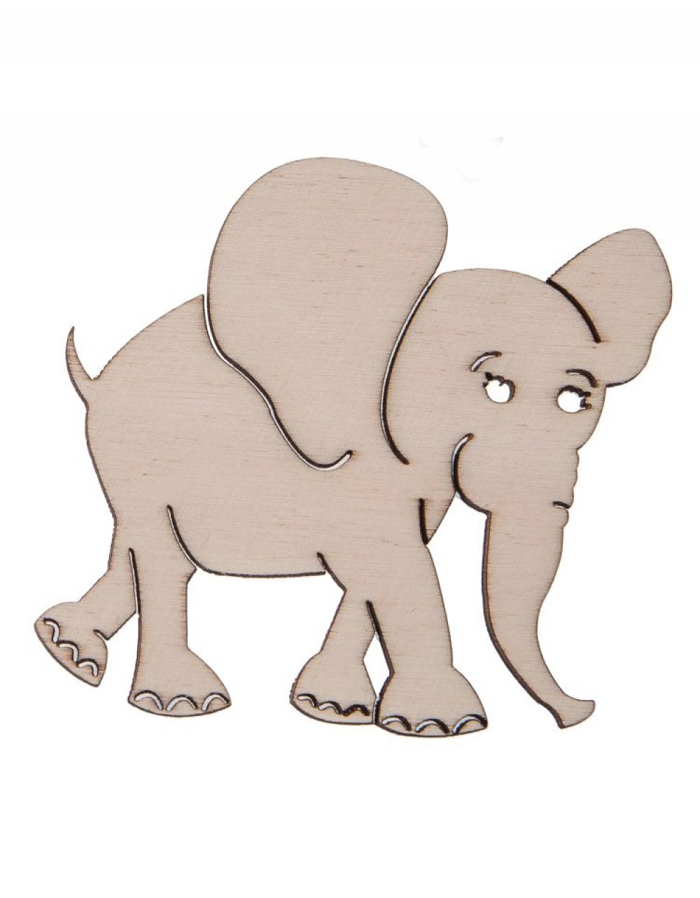 Dřevěná dekorace SLŮNĚ 10x10 cm