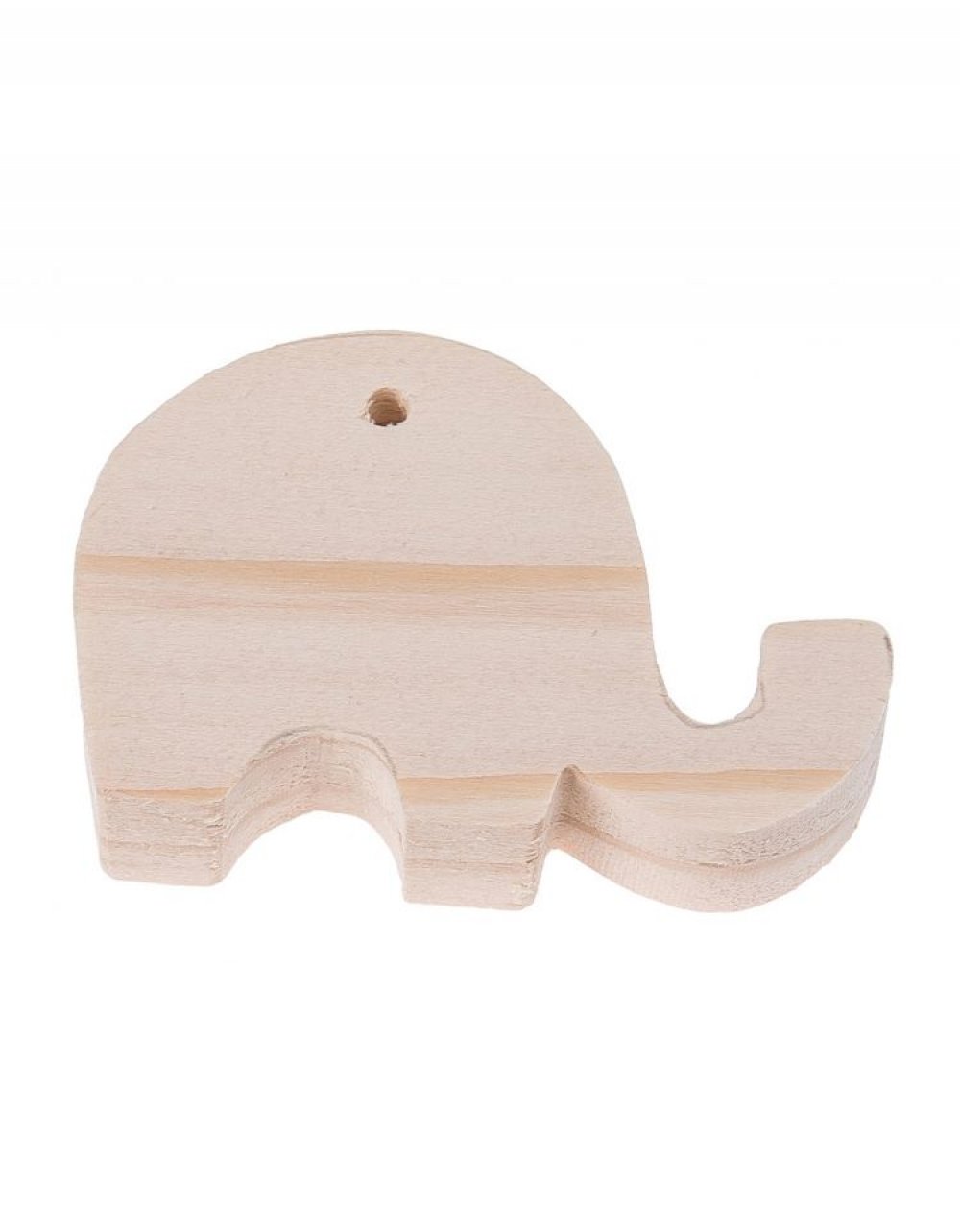 Dřevěná dekorace SLŮNĚ 5,5 cm borovice