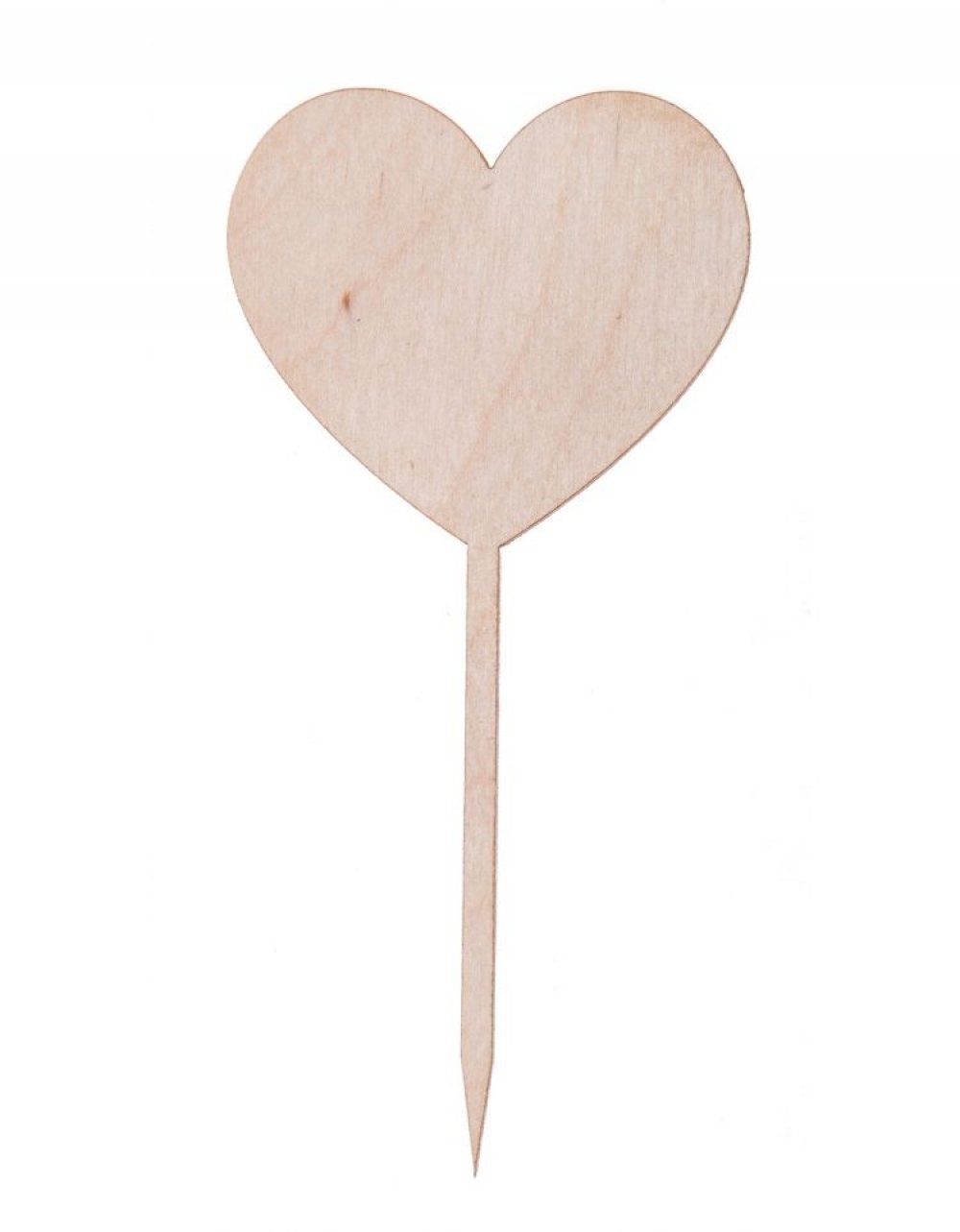 Dřevěná zapichovací ozdoba SRDÍČKO 9x4 cm