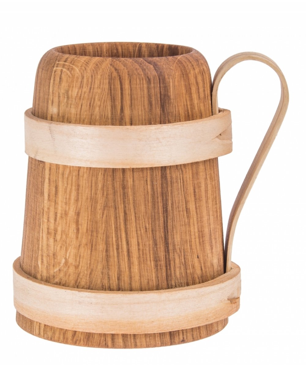 Dřevěný pivní korbel s uchem 500 ml, olejovaný buk