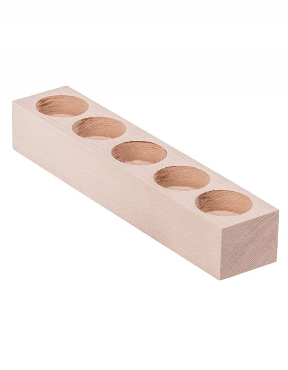 Dřevěný svícen 25x5x3 cm, bukové dřevo