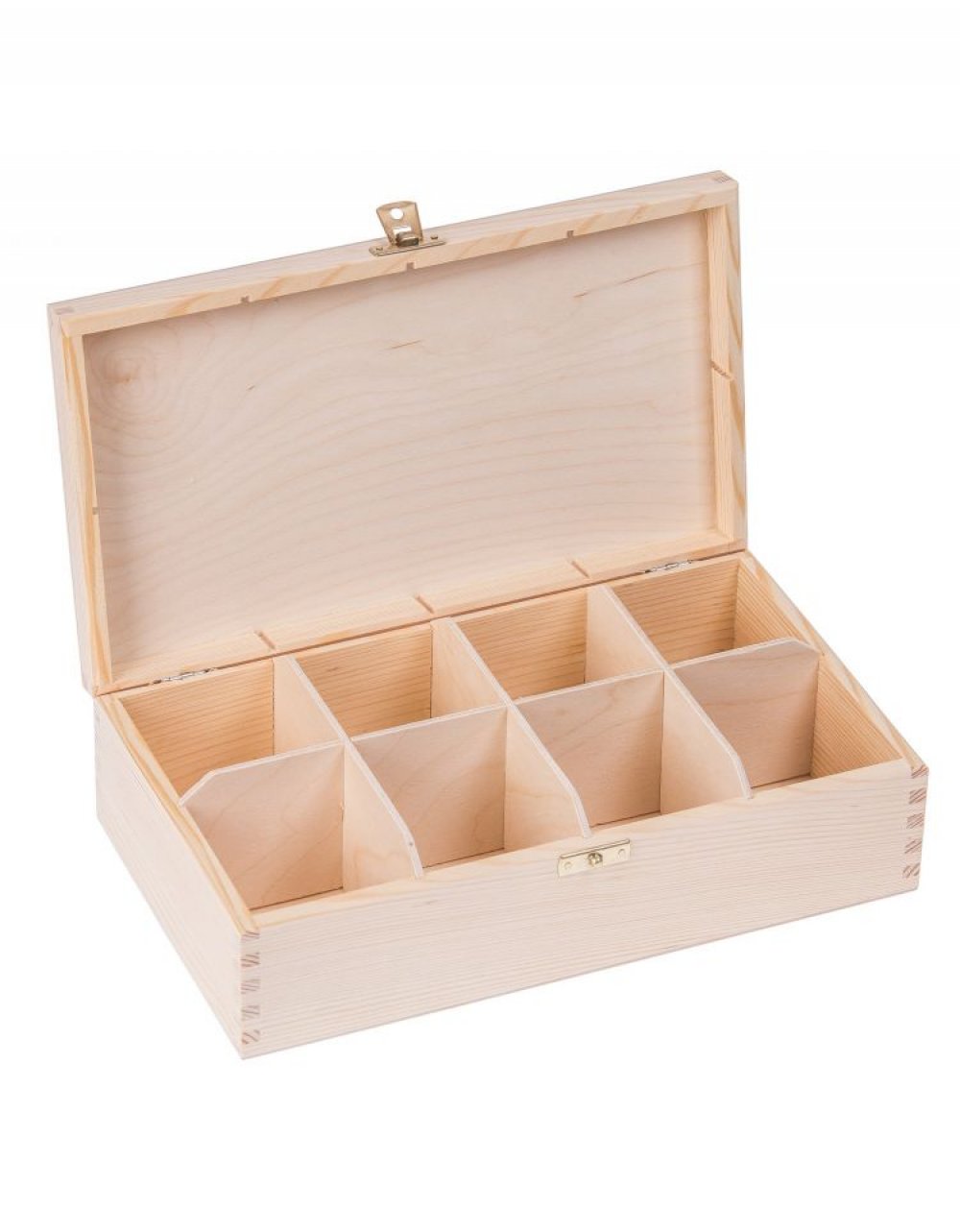 Přírodní dřevěná čajová kazeta